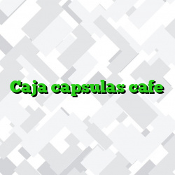 Caja capsulas cafe