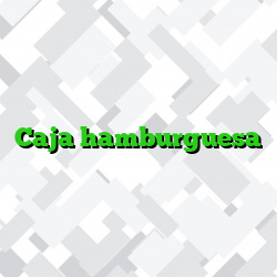 Caja hamburguesa