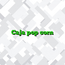 Caja pop corn