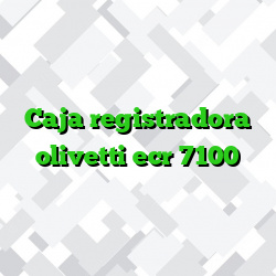 Caja registradora olivetti ecr 7100