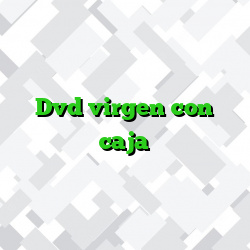 Dvd virgen con caja